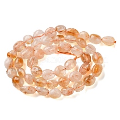 Нити из нагретых натуральных цитриновых бусин&nbsp;G-C268-A06-8x10mm