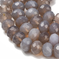 Серые натуральные бусины из агата &nbsp;G-C259-A12-8x12mm