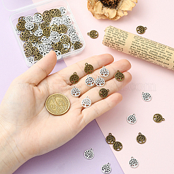 100 шт. 2 цвета подвески из сплава в тибетском стиле&nbsp;TIBEP-YW0002-25