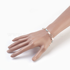 Bracciali con perle di riso naturali&nbsp;BJEW-JB03903-02