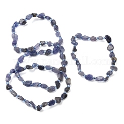 Stretcharmbänder aus natürlichen Tansanitperlen&nbsp;GG-CBA05D5-02A-11A