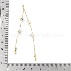 Micro ottone spianare zirconi grandi ciondoli&nbsp;KK-C040-04G