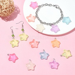 84шт 7 цвета светящиеся прозрачные подвески из смолы&nbsp;RESI-SZ0003-26