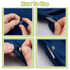 4 шт. 304 нержавеющая сталь булавки для лацкана рюкзака&nbsp;JEWB-FH0002-11P