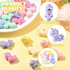 15шт УФ-покрытие непрозрачные акриловые бусины&nbsp;MACR-YW0004-60