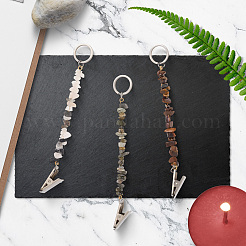 6шт. брелки из натуральных драгоценных камней&nbsp;KEYC-GF00002