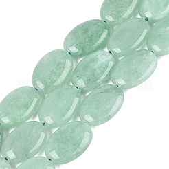 Teñidos naturales blancas abalorios de jade hebras&nbsp;G-N370-01A-08