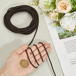 10 м круглый шнур из искусственной кожи с плетением&nbsp;WL-GF0001-32C-03