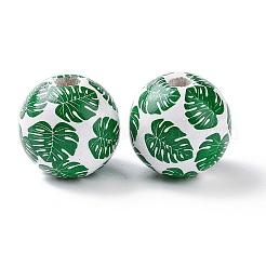 Летняя гавайская тема шима деревянные европейские бусы&nbsp;WOOD-G015-02B