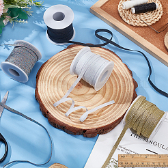 24 ярд плоского металлизированного полиэстерового эластичного шнура&nbsp;OCOR-WR0001-15B