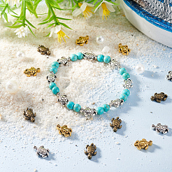 120 шт. 3 цвета бусины из сплава в тибетском стиле&nbsp;TIBEB-GA0001-01