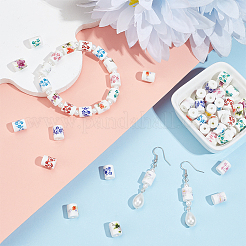 54шт фарфоровые бусины ручной работы&nbsp;PORC-SC0001-26A