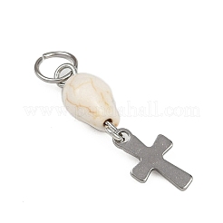 Подвески в виде черепа из синтетической бирюзы&nbsp;PALLOY-JF04214-01