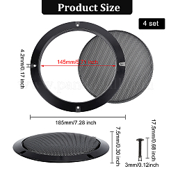 Coperture delle griglie degli altoparlanti in plastica e rete di ferro&nbsp;AJEW-WH0258-426