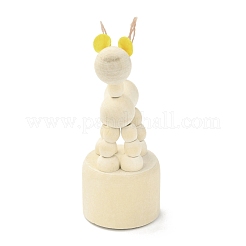 Bricolage en forme de zèbre ornements de bureau en bois pour petits animaux&nbsp;DJEW-G023-02