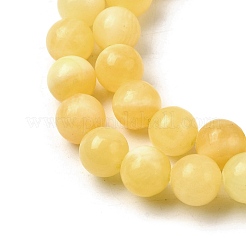 Нити бусин из натурального желтого нефрита G-A274-A01-8mm