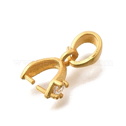 Ottone micro pavimentare cubi di zirconi di ghiaccio pick pizzico bails&nbsp;KK-G600-24G