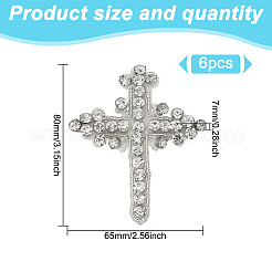 6 Stück Strass-Kreuzstickerei für Stoffaccessoires&nbsp;FIND-HY0003-81B