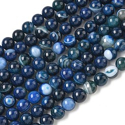 Натуральные полосатые агатовые бусы&nbsp;LS-G-I392-A01-8mm