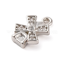 Латунные подвески из прозрачного кубического циркония&nbsp;KK-Z051-01P-02