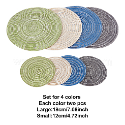 8шт. 8-х цветные коврики для кукольного домика из полиэстера&nbsp;DJEW-OC0001-38