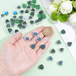 50 Stück 5 Farben zweifarbige Stimmungsperlen aus Glas&nbsp;GLAA-PA0001-45