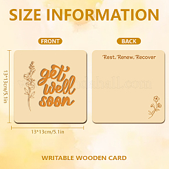 Cartes commémoratives en bois&nbsp;WOOD-WH0040-006