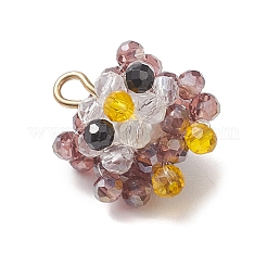 Подвески в виде животных из натуральной черной шпинели&nbsp;PALLOY-MZ01178-01