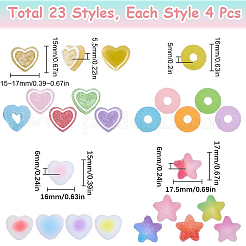 92 Stück 23 Stile undurchsichtige Harz Decoden Decoden Cabochons&nbsp;RESI-SC0005-79