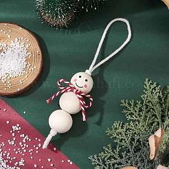 Adornos colgantes de cuentas de madera navideñas&nbsp;HJEW-TA00291