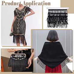 1 ярд полиэстеровой кружевной ленты с кисточками&nbsp;SRIB-FG0001-29A