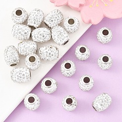 20 шт. европейские бусины ручной работы из полимерной глины со стразами&nbsp;CPDL-YW0001-03