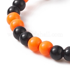 Braccialetti elasticizzati con perline acriliche a tema halloween&nbsp;BJEW-JB09193-01