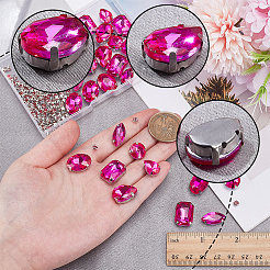 156 pièces 7 styles cousus sur strass&nbsp;DIY-SP0007-30D