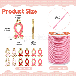 Наборы для самостоятельного изготовления подвески из эмалевого сплава и вощеного полиэфирного шнура&nbsp;DIY-YW0011-74