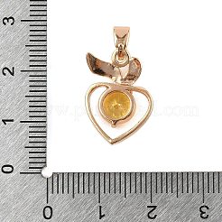 Pendentifs avec zircon cubiques à micro-pavés en laiton&nbsp;KK-E795-27KCG-04