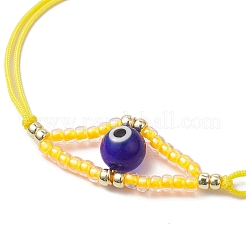 Регулируемые браслеты из нейлонового шнура с плетеными бусинами&nbsp;BJEW-MZ00161-02