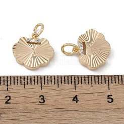 Подвески из латуни и прозрачного циркония&nbsp;KK-G497-20G