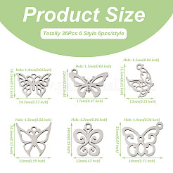 36 шт. 6 подвески из нержавеющей стали 201&nbsp;STAS-PJ0001-29