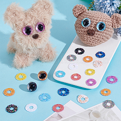 200 шт. 20-цветный резиновый глаз для куклы&nbsp;DIY-PH0031-85