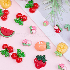 120шт 4 стиля непрозрачные кабошоны из смолы&nbsp;RESI-SP0001-24