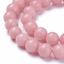 Chapelets de perles en opale rose naturelle, ronde, 8mm, Trou: 0.8mm, Environ 47 pcs/chapelet, 14.9 pouce (38 cm)