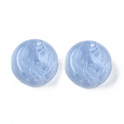 Acryl-Perlen, Nachahmung Edelstein-Stil, Kolumne, hellstahlblau, 33x23 mm, Bohrung: 4.5 mm, ca. 26 Stk. / 500 g