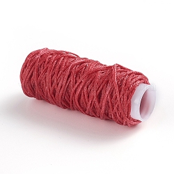 Waxed Polyester Cord, for Jewelry Making, FireBrick, 0.8mm, about 30m/roll