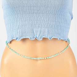 Sommerschmuck Taillenperle, Körperkette aus Glasperlen, Bikini Schmuck für Frau Mädchen, Wasser, 31.5 Zoll (80 cm)