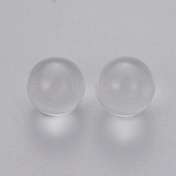 Perlas de cristal de cuarzo natural, cuentas de cristal de roca, esfera de piedras preciosas, redondo, sin agujero / sin perforar, 10~11mm