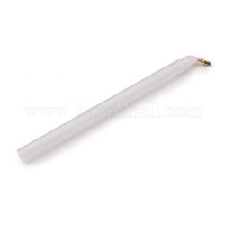 Пластиковая ручка для подбора страз с одной головкой для дизайна ногтей, ручка для ногтей, белые, 120x7 мм, внутренний диаметр: 2 мм