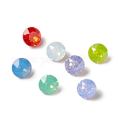 Cabochons de strass en verre de style opale k9, dos et dos plaqués, diamant, couleur mixte, 6x4mm