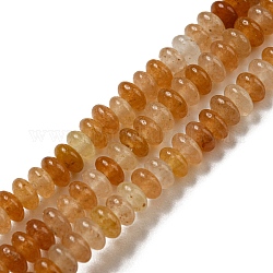 Chapelets de perles en aventurine rouge naturelle, rondelle, 4~4.5x2~2.5mm, Trou: 1.2mm, Environ 155~163 pcs/chapelet, 15.24''~15.31'' (38.7~38.9 cm)