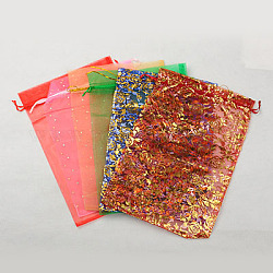 Organza Bags, Mixed Style, Mixed Color, 20~30x19~19.5cm